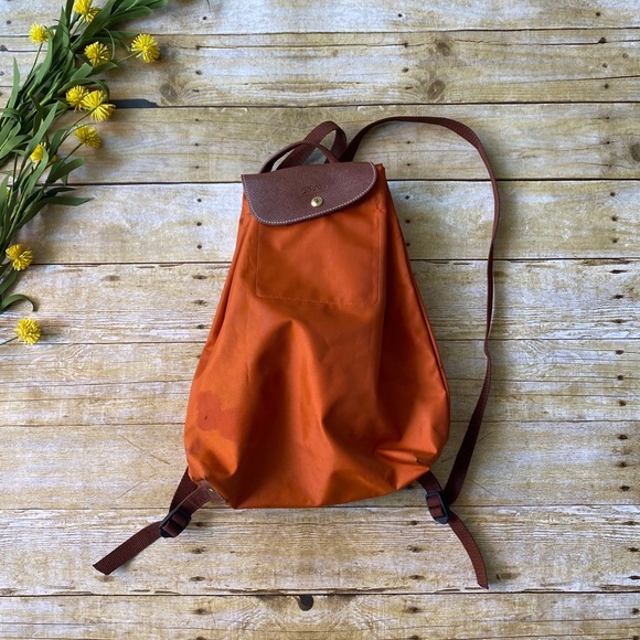 Longchamp Le Pliage Sac A Dos Orange Backpack Longchamp Le Pliage Sac A Dos Orange Backpack